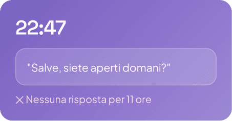Messaggio ricevuto fuori orario rimasto senza risposta per ore
