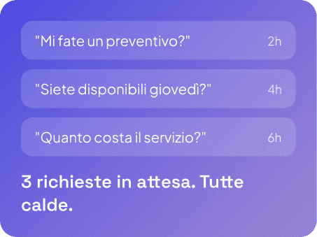 Tre richieste in attesa accumulate e rimaste senza risposta